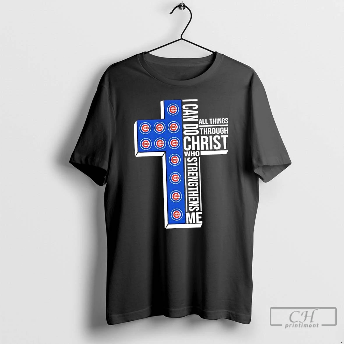 Classic I Can Do All Things Through Christ Who Strengthens Me Chicago Cubs Baseball Cross