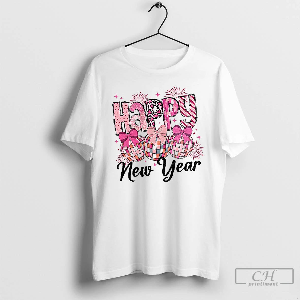 Classic Pink Coquette Bow Happy New Year 2026 T-Shirts, Hoodie, Sweatshirt | CiraTrend.com