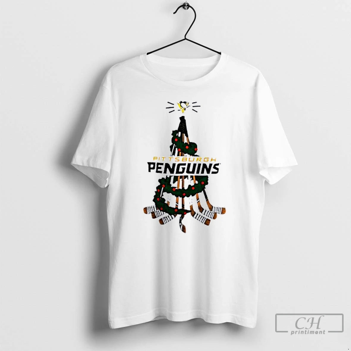 Classic Pittsburgh Penguins Stickman Hockey Holiday Tree Christmas T-Shirts, Hoodie, Sweatshirt | CiraTrend.com