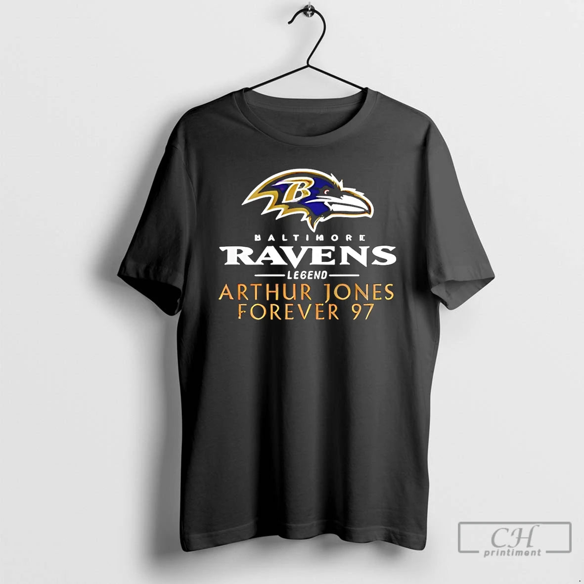 Classic Ravens Legend Arthur Jones Forever 97 2 Sided T Shirts Hoodie Longsleeve
