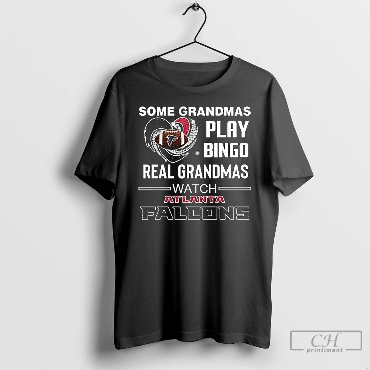 Classic Some Grandmas Play Bingo Real Grandmas Watch Atlanta Falcons Diamond Heart 2025 Long Sleve