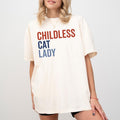 Comfort Color Childless Cat Ladies Shirt, Feminism Shirt for Women, Women Power Graphic Printed Crewneck, Crazy Cat...