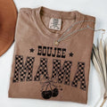 Comfort Colors Boujee Mama T-Shirt, Trendy Mom Shirt, Fashionable Graphic Tee, Checkered Letter Design, Gift for Mom,...