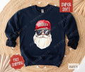 Cool Santa Sweatshirt, Preppy Christmas Crewneck,  Womens Holiday Sweater T-Shirts, Hoodie | CiraTrend.com