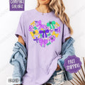 Coquette Mardi Gras Heart Comfort Colors Shirt, Mardi Gras Bows Women's Tee, Louisiana Women's Tshirt Hoodie, Sweatshirt