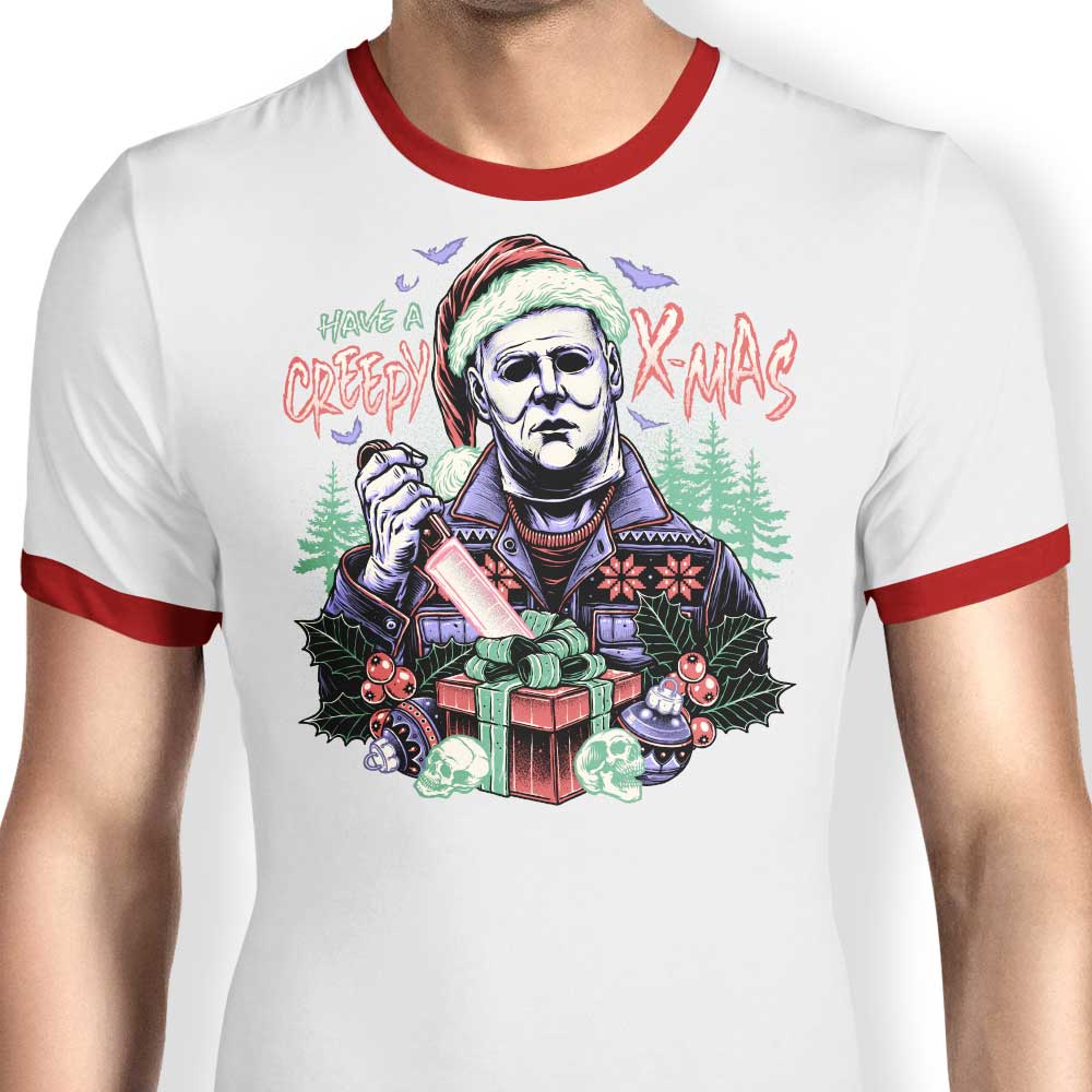 Creepy Xmas - Ringer T-Shirt Hoodie, Sweatshirt | CiraTrend.com (Image 3)