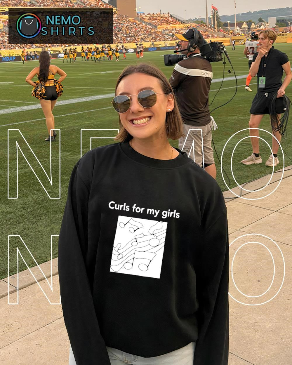 Curls for my girls musical notes shirt