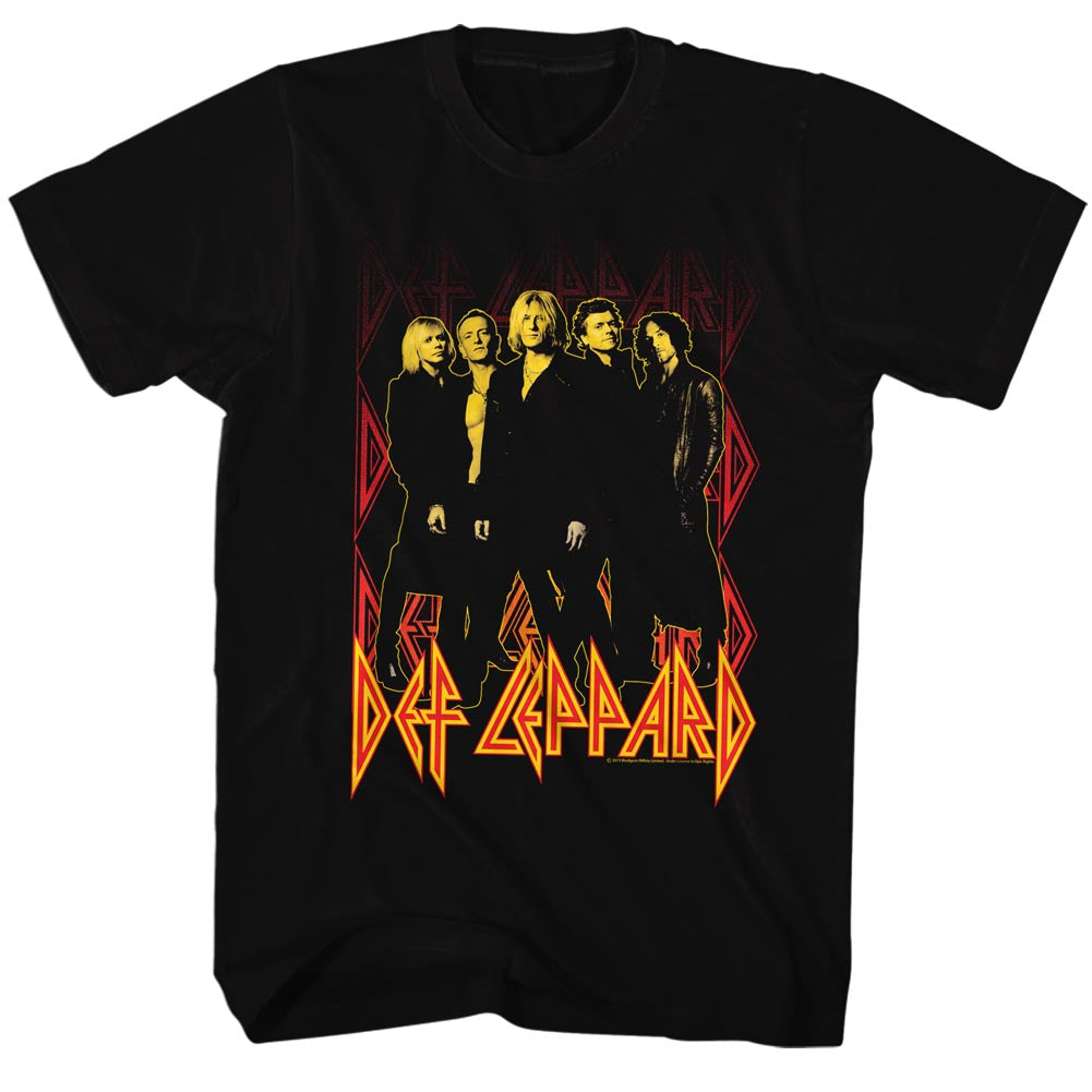 Def Leppard Mens S/S T-Shirt - Onfire - Solid Black Hoodie, Sweatshirt | CiraTrend.com