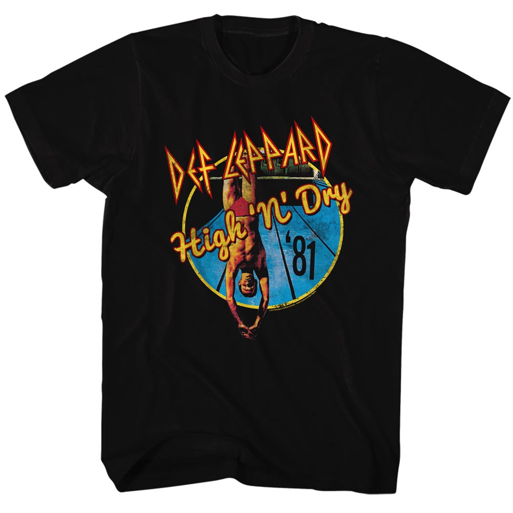 Def Leppard Mens S/S T-Shirt - High 'N' Dry - Solid Black Hoodie, Sweatshirt | CiraTrend.com