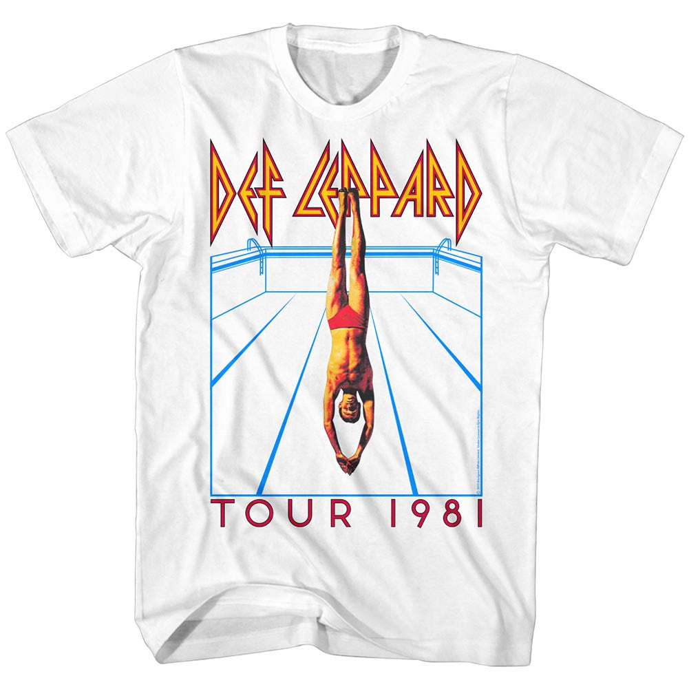Def Leppard Mens S/S T-Shirt - He'S Swimming - Solid White Hoodie, Sweatshirt | CiraTrend.com