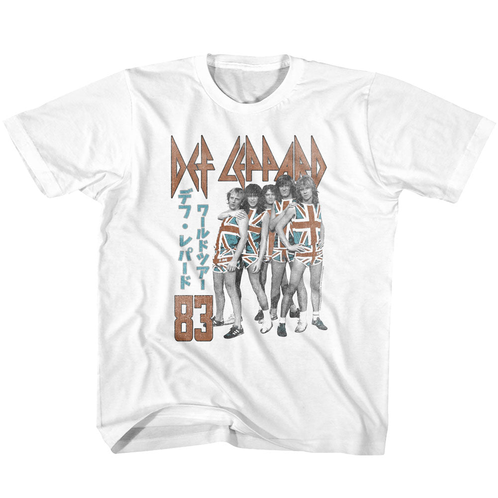 Def Leppard Youth S/S T-Shirt - Deflep83 - Solid White Hoodie, Sweatshirt | CiraTrend.com