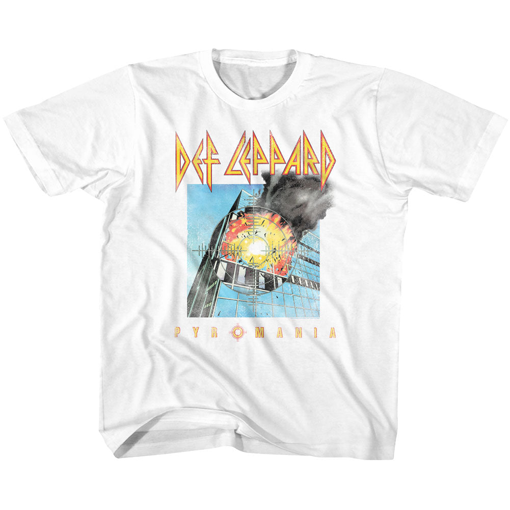 Def Leppard Toddler S/S T-Shirt - Faded Pyromania - Solid White Hoodie, Sweatshirt | CiraTrend.com