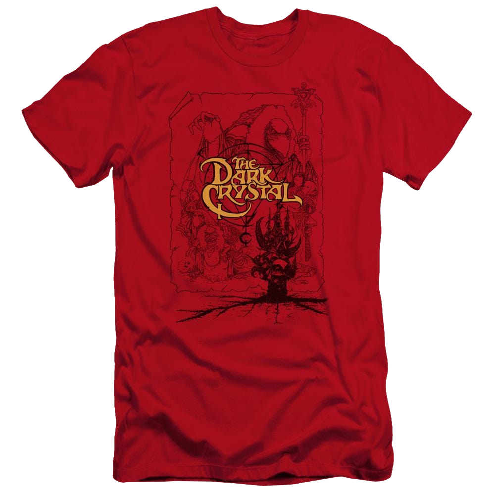 Dark Crystal Poster Lines - Men's Premium Slim Fit T-Shirt Hoodie, Sweatshirt | CiraTrend.com