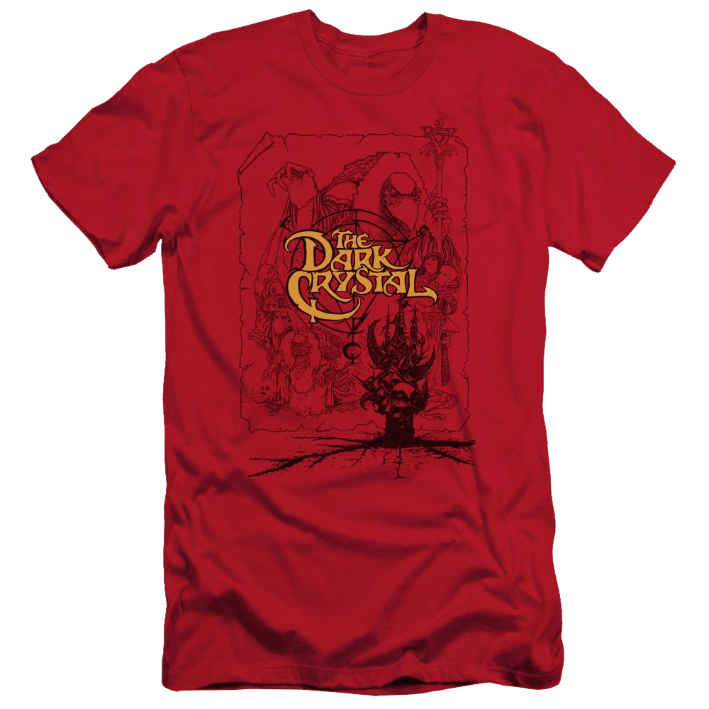 Dark Crystal Poster Lines - Men's Slim Fit T-Shirt Hoodie, Sweatshirt | CiraTrend.com
