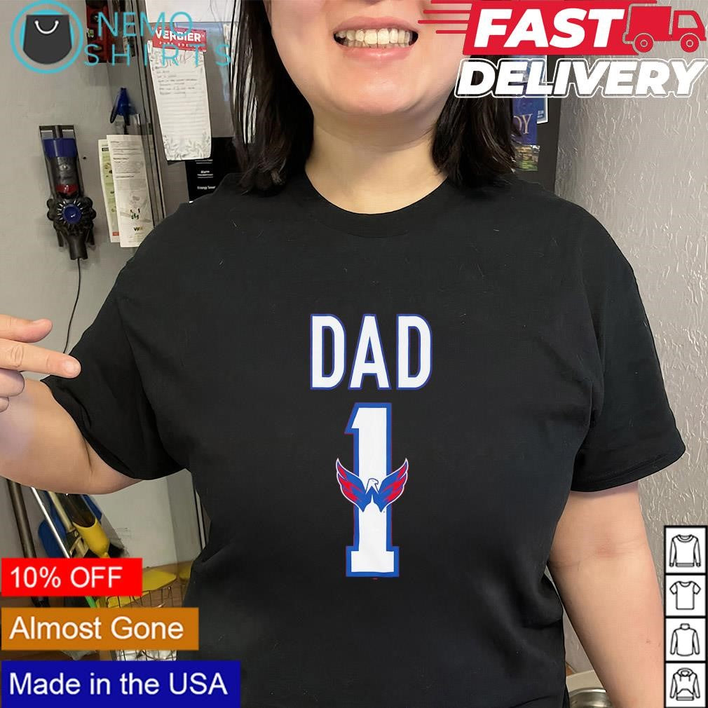 Dad Number 1 with Washington Capitals logo shirt