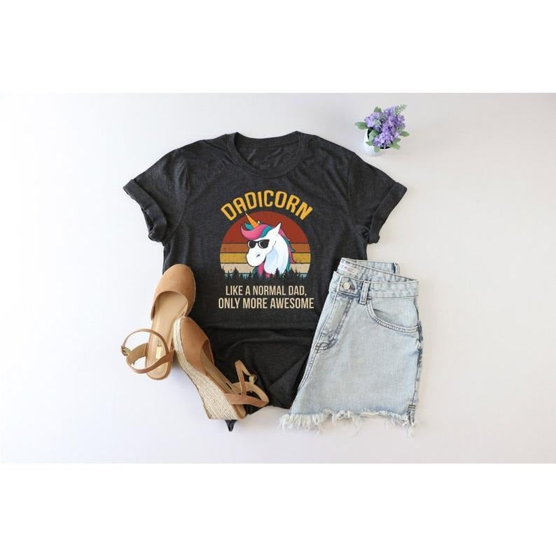Dadicorn T Shirt Hoodie Sweater, Dadacorn Shirt, Dad Birthday Party Shirt, Daddycorn Shirt, Father's Day Tshirt, Awesome...