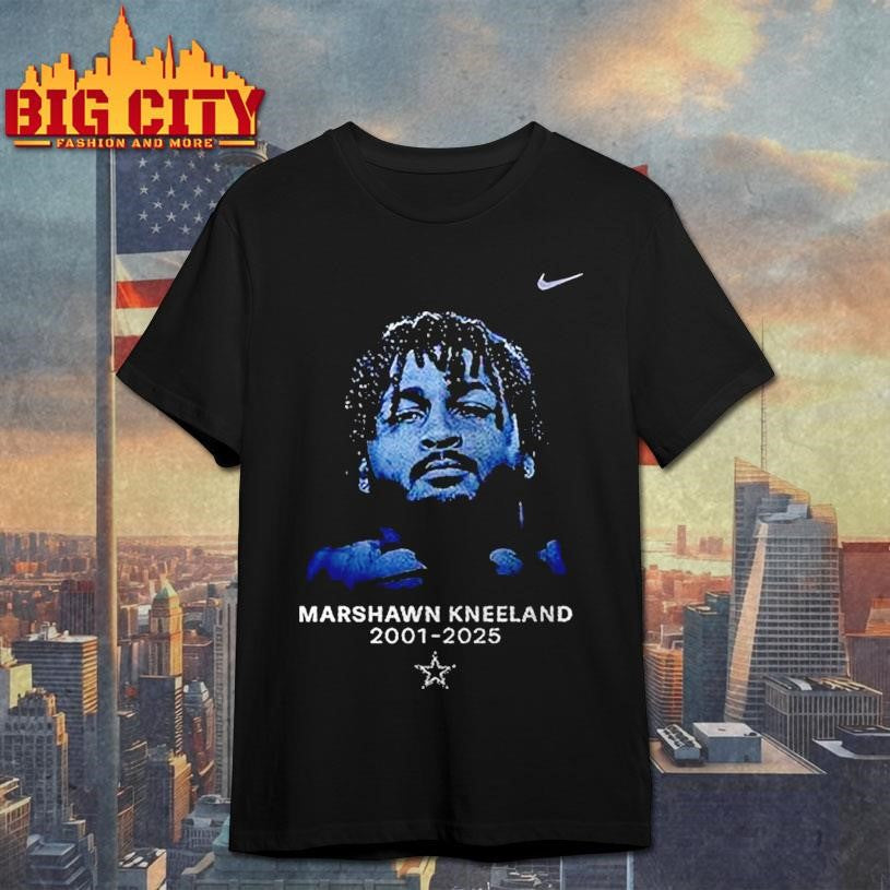 Dallas Cowboys 2025 Marshawn Kneeland Rest In Peace Graphic Signature Shirt