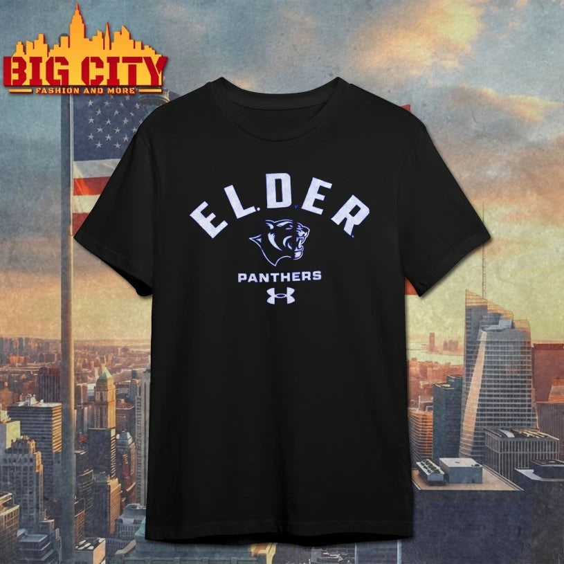 Dave Portnoy wearing Elder Panthers shirt