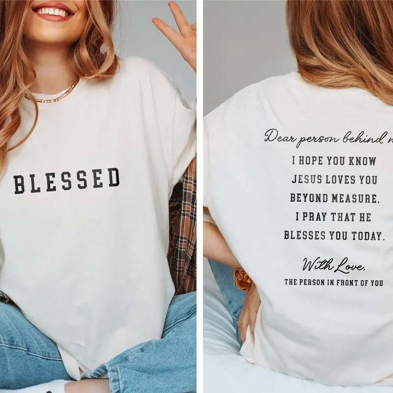 Dear Person Behind Me Christian Shirts Comfort Colors Christian T Shirts Bible Verse Shirt Religious Shirt Christian...