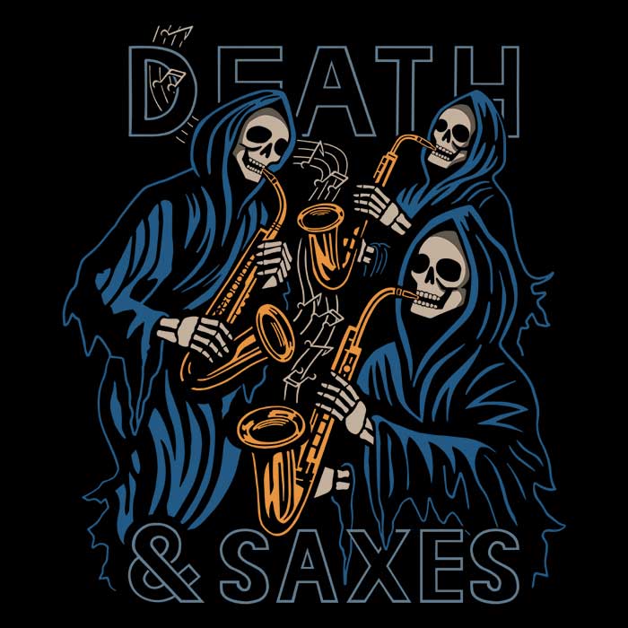 Death and Saxes - Sweatshirt T-Shirts, Hoodie | CiraTrend.com (Image 2)