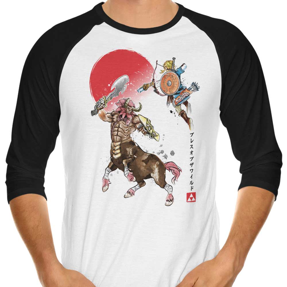 Death Mountain Watercolor - 3/4 Sleeve Raglan T-Shirt Hoodie, Sweatshirt | CiraTrend.com (Image 1)
