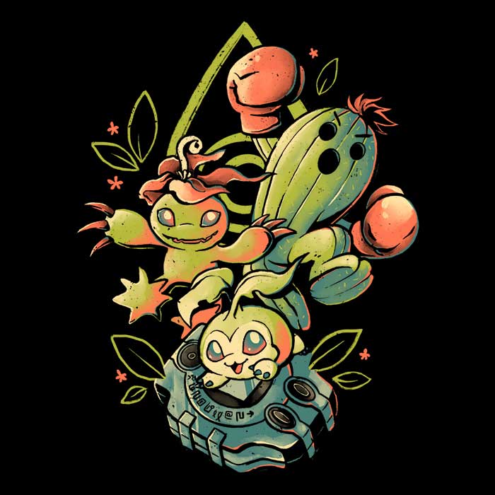 Digital Cactus Evolution - Ringer T-Shirt Hoodie, Sweatshirt | CiraTrend.com (Image 2)