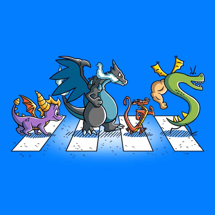 Dragons on Abbey Road - Ringer T-Shirt Hoodie, Sweatshirt | CiraTrend.com (Image 2)