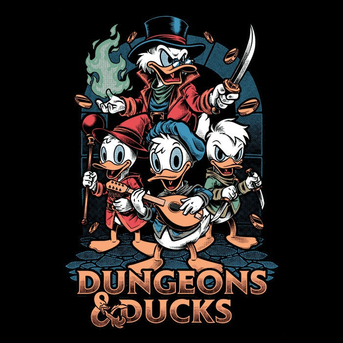 Dungeons and Ducks - 3/4 Sleeve Raglan T-Shirt Hoodie, Sweatshirt | CiraTrend.com (Image 2)