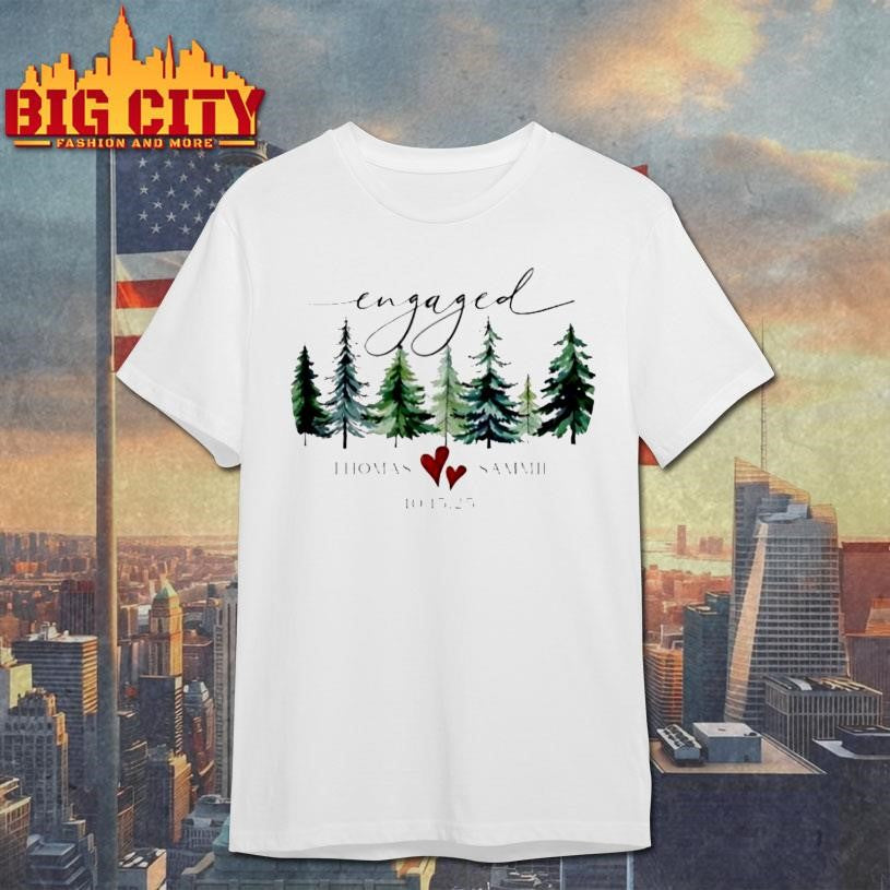 Engagement Christmas 2025 Personalized Ornaments Shirt