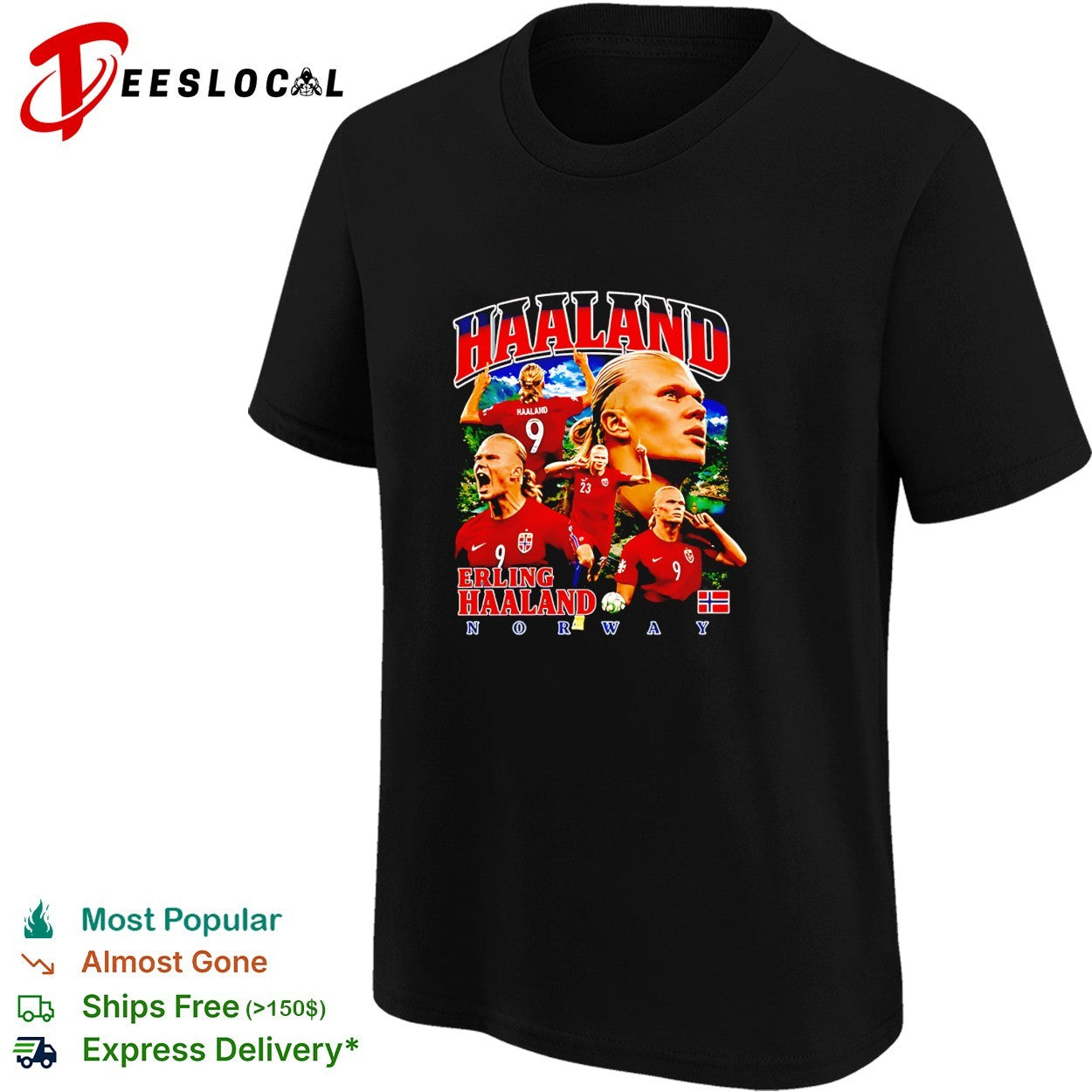 Erling Haaland World Cup 2026 collage 90s bootleg shirt