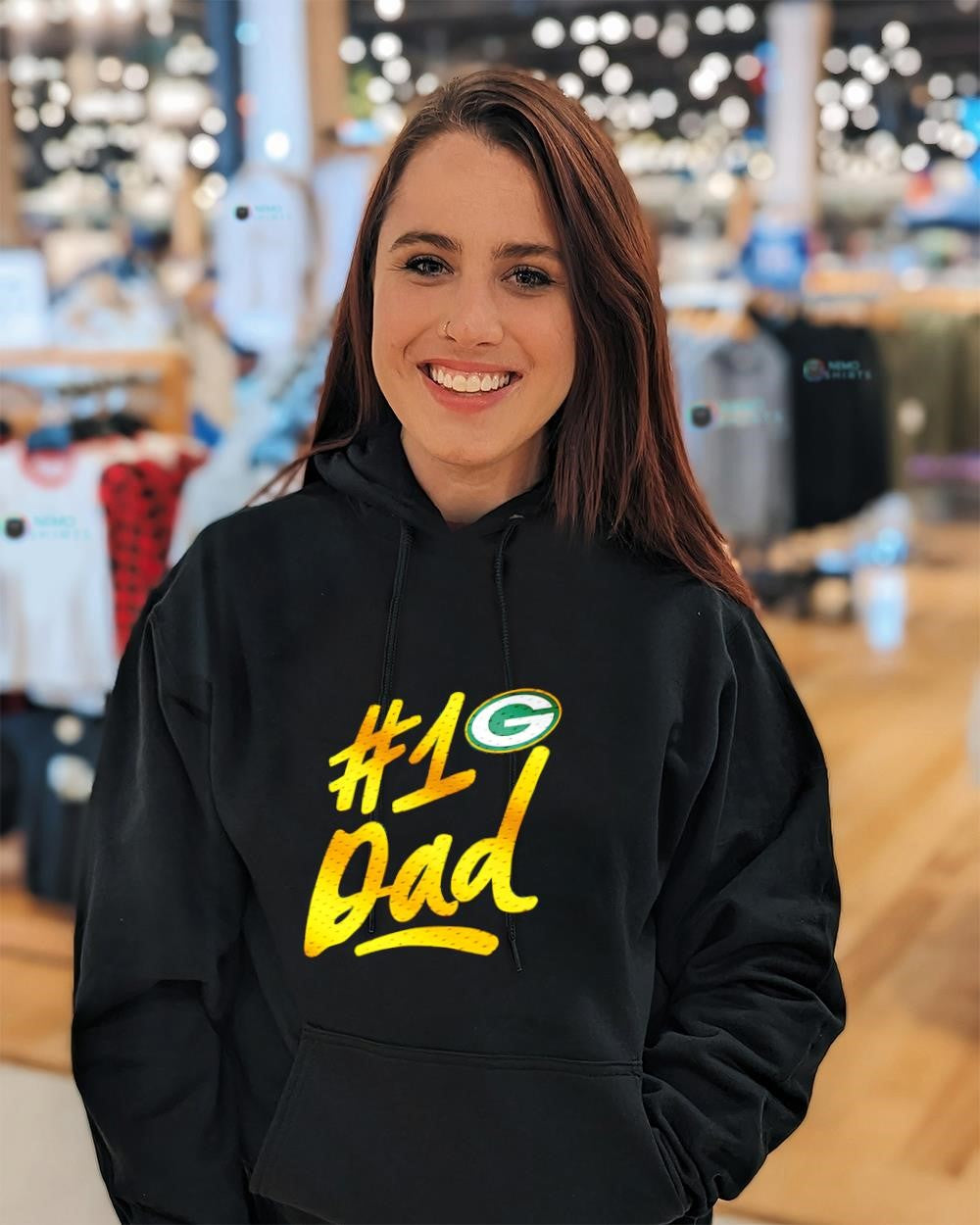 Father’s Day Green Bay Packers number 1 Dad logo shirt