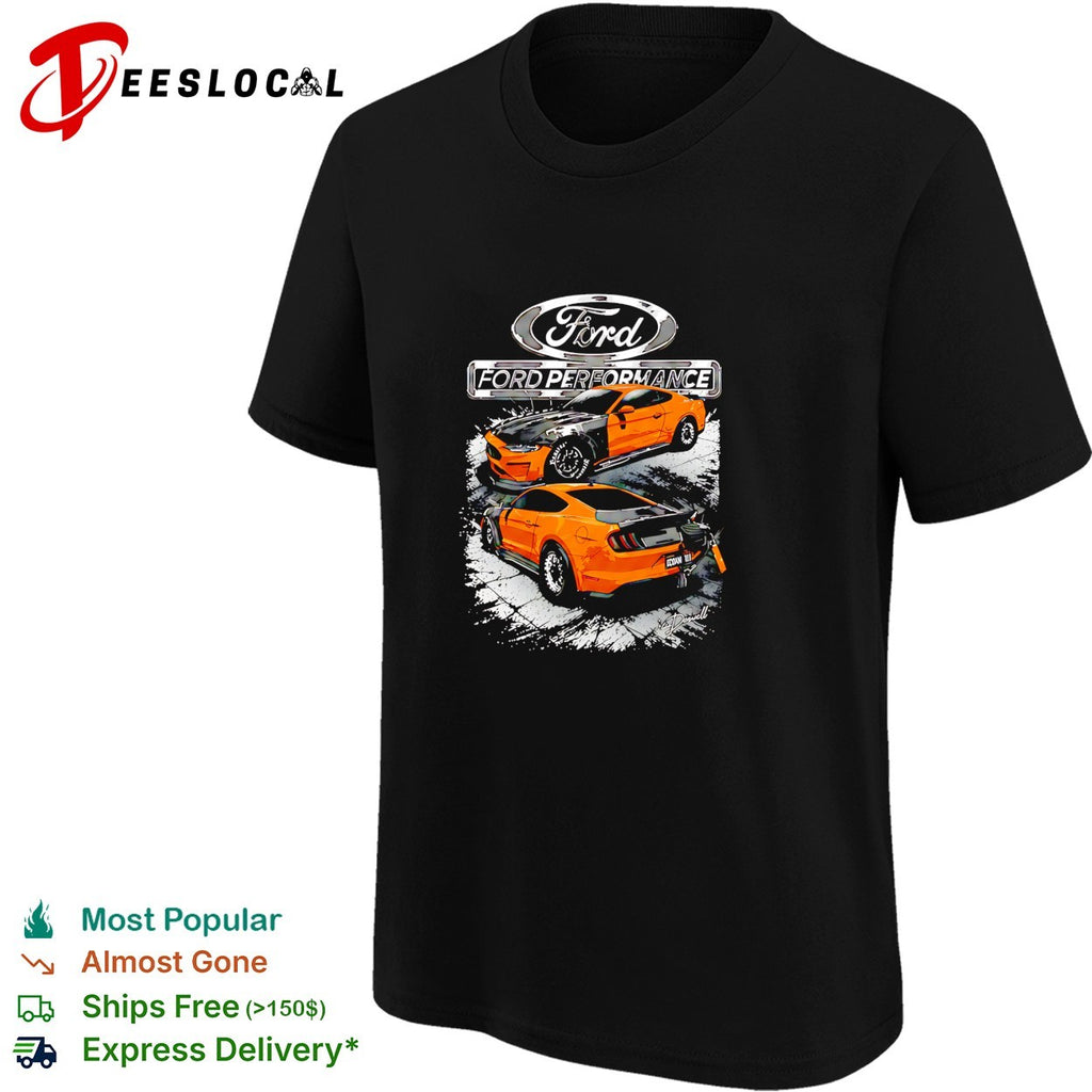 Ford performance mustang sports car racing shirt