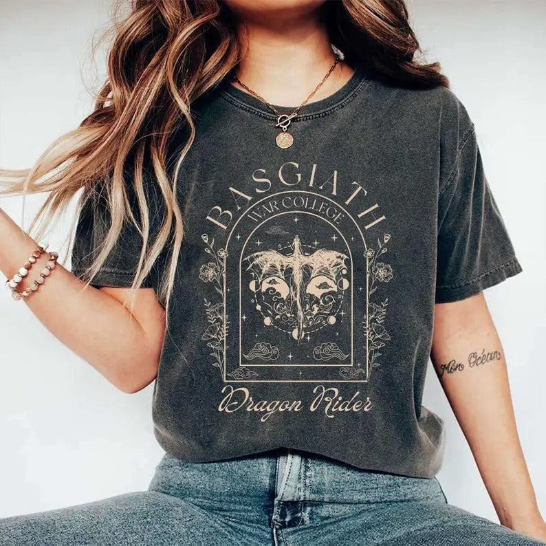 Fourth Wing Shirt, Basgiath War College Tee, Dragon Rider, Violet Sorrengail, Xaden Riorson, Riders Quadrant, Fantasy...
