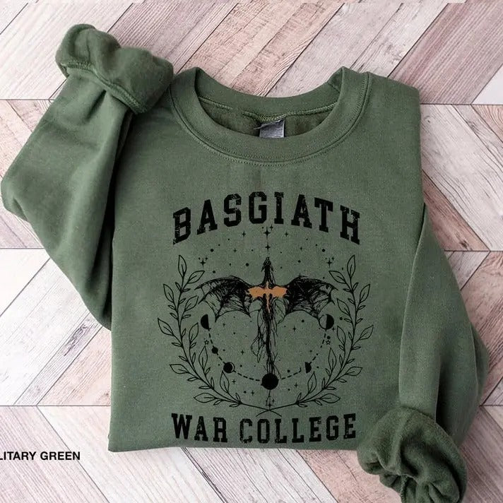Fourth Wing Sweatshirt, Basgiath War College Sweatshirt, Violet Sorrengail, Bookish Sweatshirt, Xaden Riorson, Fantasy...