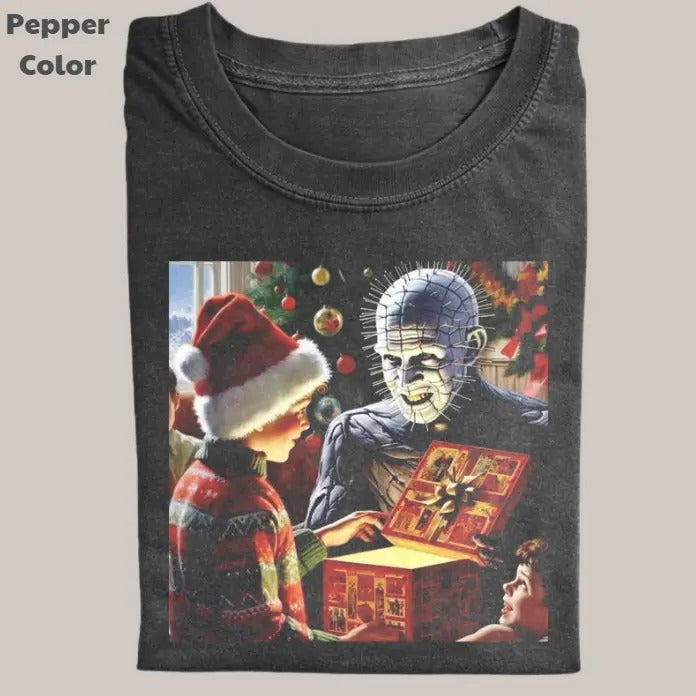 Funny Christmas Vintage Tee, Pinhead T-Shirt, Movies Graphic Tee, Meme Cringe Funny Dumb Shirt, Menswear Womenswear...