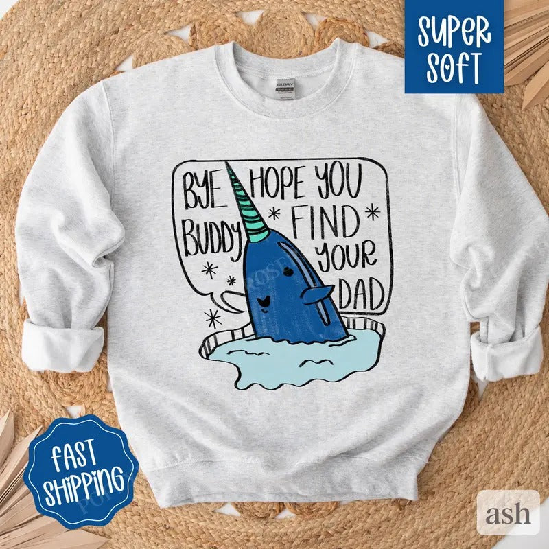 Funny Elf Sweatshirt, Cute Christmas Sweater, Women's Holiday Crewneck T-Shirts, Hoodie | CiraTrend.com