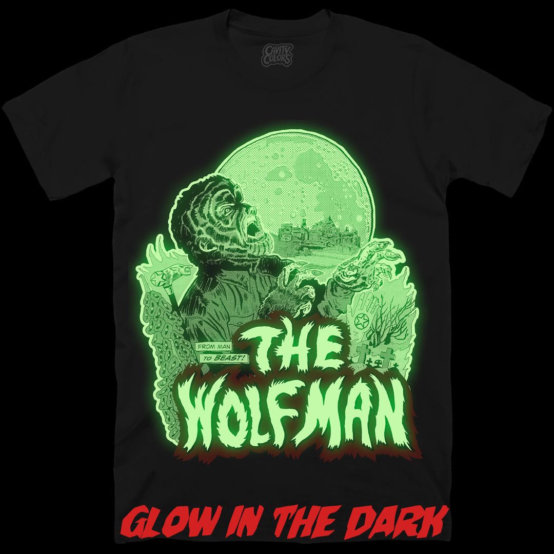 THE WOLF MAN: WEREWOLVES & PENTAGRAMS - T-SHIRT (GLOW IN THE DARK) Hoodie, Sweatshirt | CiraTrend.com (Image 2)