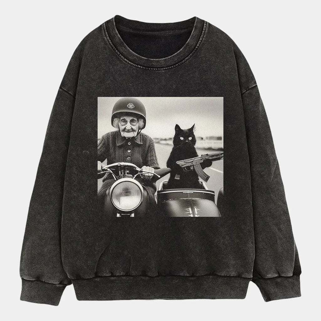 GRANDMA AND CAT TEE Hoodie, Sweatshirt | CiraTrend.com (Image 3)