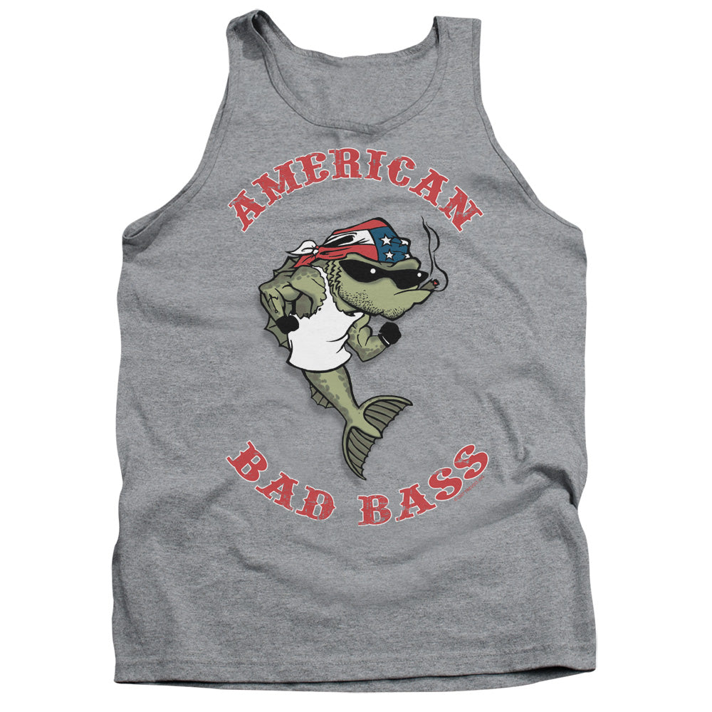 American Bad Ass Mens Tank Top Shirt Athletic Heather Hoodie, Sweatshirt | CiraTrend.com (Image 2)