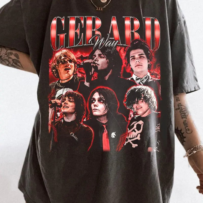 Gerard Way Vintage Ver 2 Tshirt Sweatshirt Hoodie, My Chemical Romance Shirt, Mother Day Gifts | CiraTrend.com