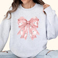 Ghosts Bow Halloween Sweatshirt, Halloween Cute Ghosts Bow Gift , Halloween Ghosts Tee, Pink Halloween Coquette T-shirt,...