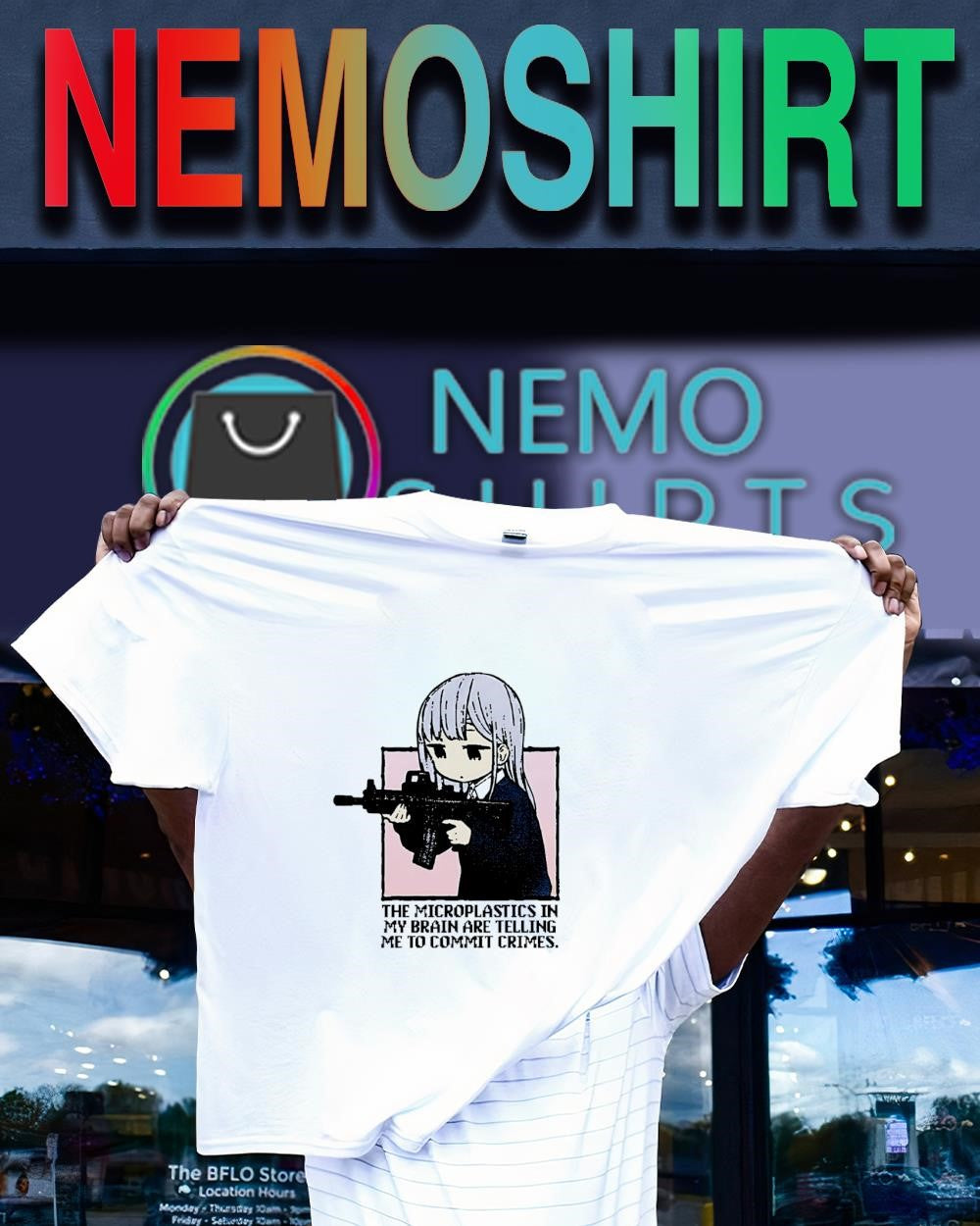 Girls Frontline the microplastics in my brain are telling me to commit crimes shirt