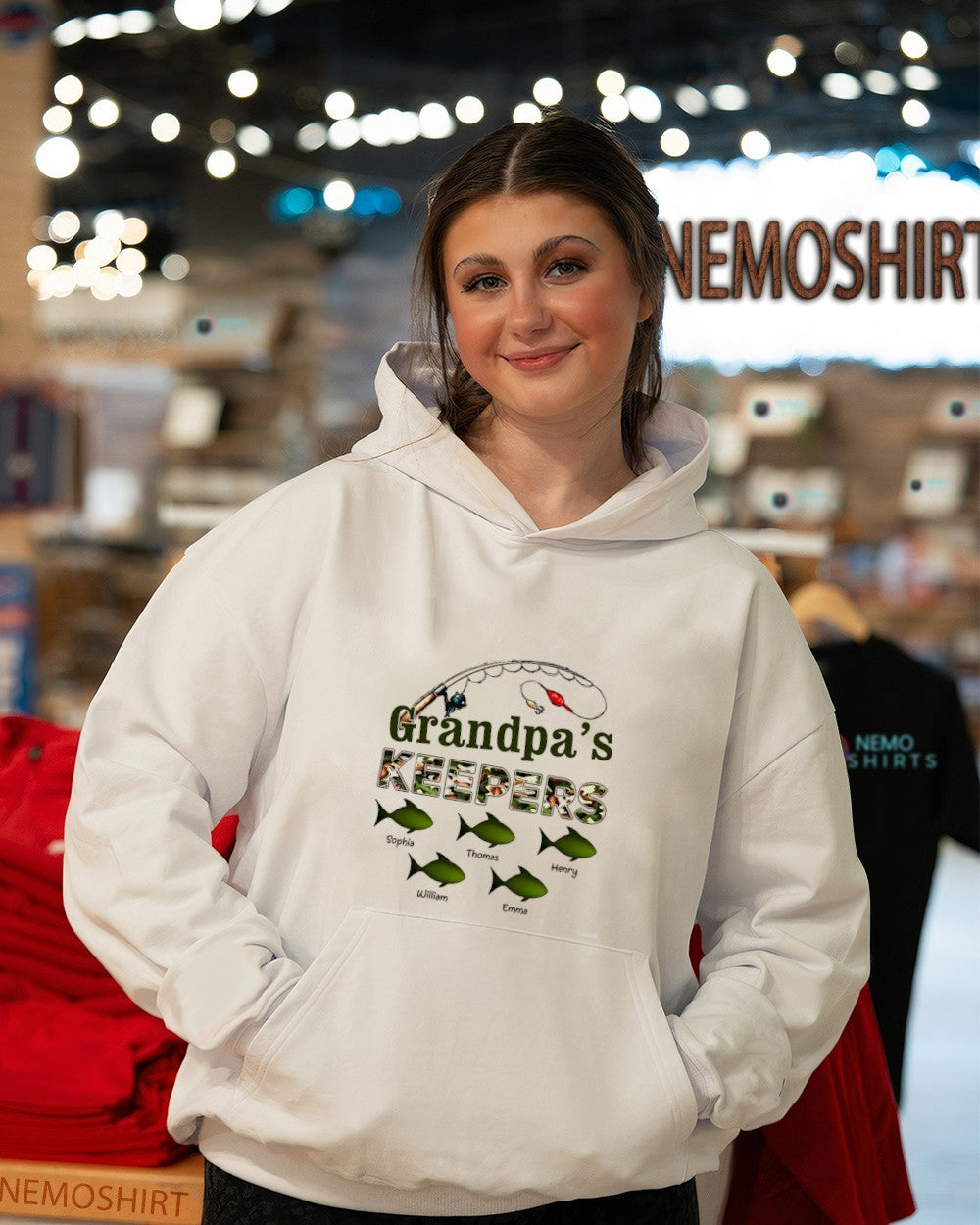 Grandpa’s Keepers Sophia Thomas Henry William Emma fish shirt