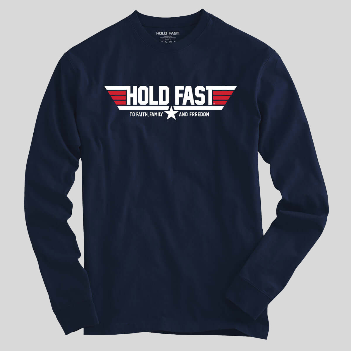 Hold Fast Mens Long Sleeve T-Shirt Soar On Wings Hoodie, Sweatshirt | CiraTrend.com (Image 2)