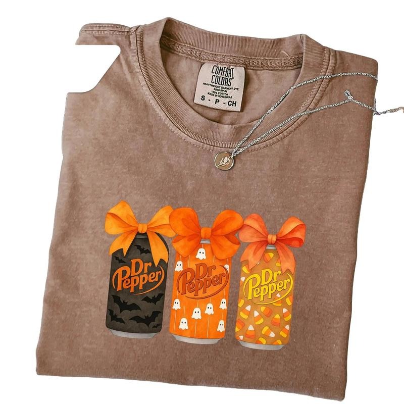 Halloween Dr Pepper Comfort Colors Shirt, Dr Pepper Coquette Shirt Hoodie, Sweatshirt | CiraTrend.com