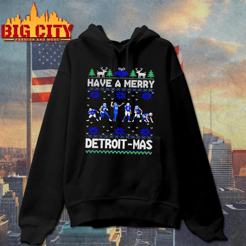 Have A Merry Detroit Football Ugly Xmas Shirt