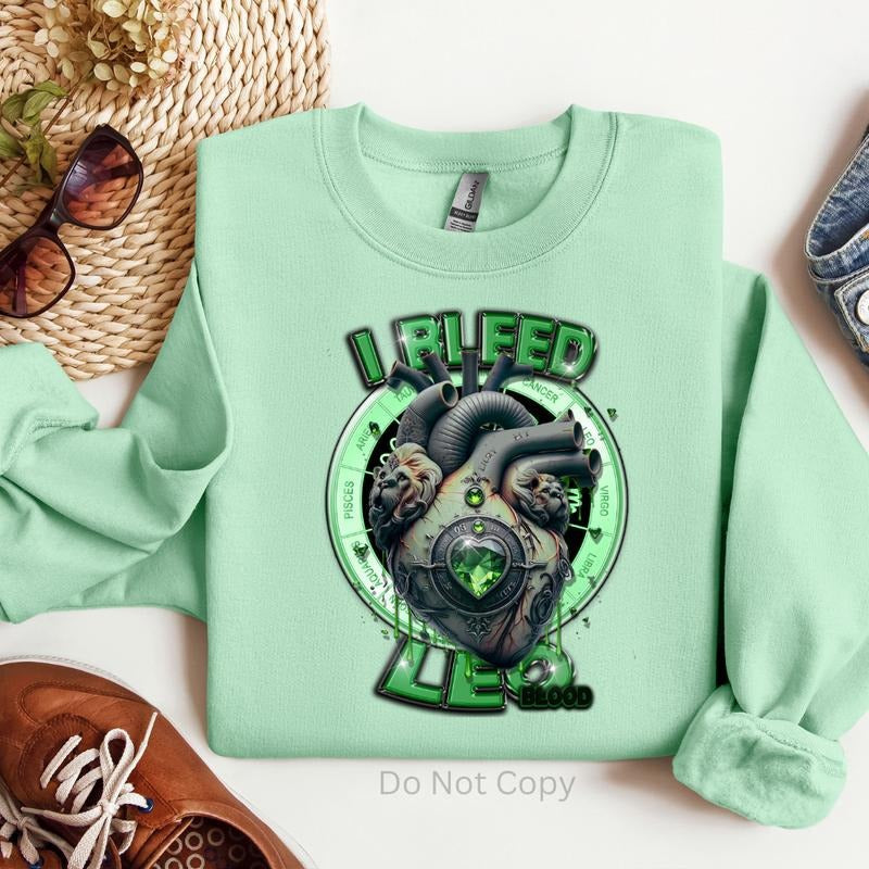 I Bleed Leo DTF Transfer T-Shirts, Hoodie, Sweatshirt | CiraTrend.com