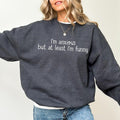 I'm Anxious But At Least I'm Funny Sweatshirt, Therapy Long Sleeves Pullover, Mental Health Gifts, Positive Clothing,...