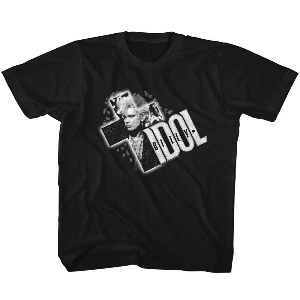 Billy Idol Toddler S/S T-Shirt - Cross It Out - Solid Black Hoodie, Sweatshirt | CiraTrend.com