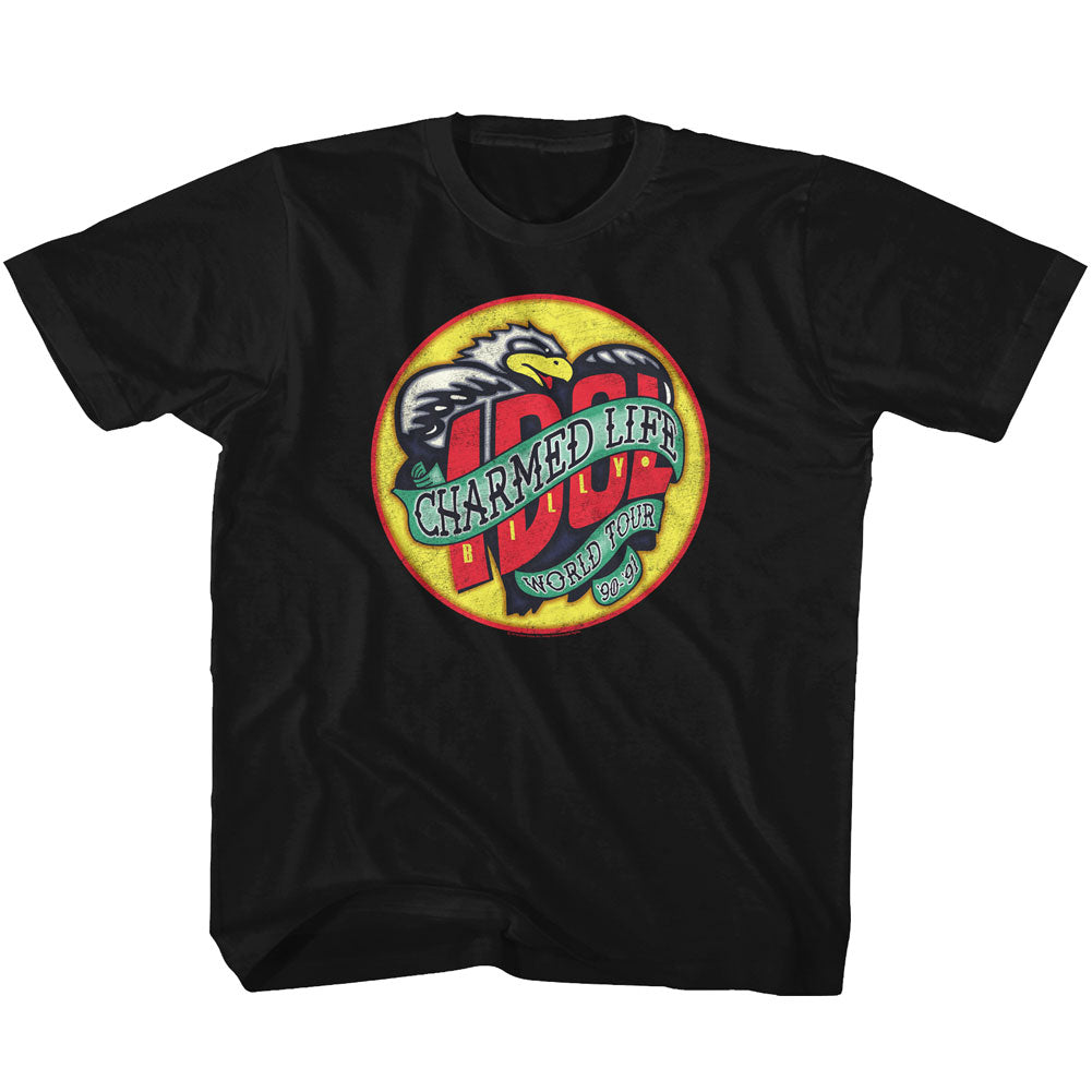 Billy Idol Toddler S/S T-Shirt - Charmed Life - Solid Black Hoodie, Sweatshirt | CiraTrend.com